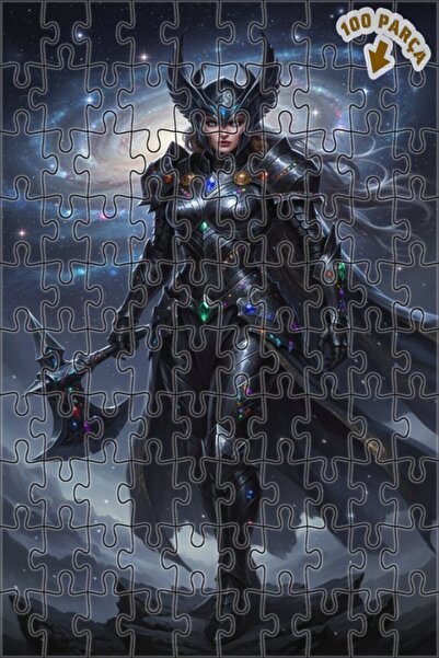 Teona Ahşap لغز خشبي بإطار مزدوج الطبقات بمظهر فني رقمي للمرأة المحاربة الفضا...