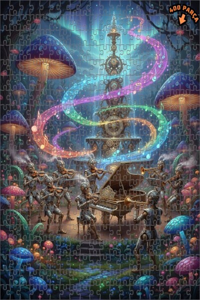 Teona Ahşap لغز خشبي مؤطر بطبقتين من ميستيك أوركسترا فورست 400 قطعة 35x35