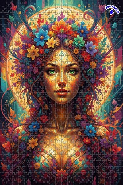 Teona Ahşap لغز خشبي بإطار مزدوج الطبقات بمظهر لوحة زيتية بألوان الربيع 600 ق...