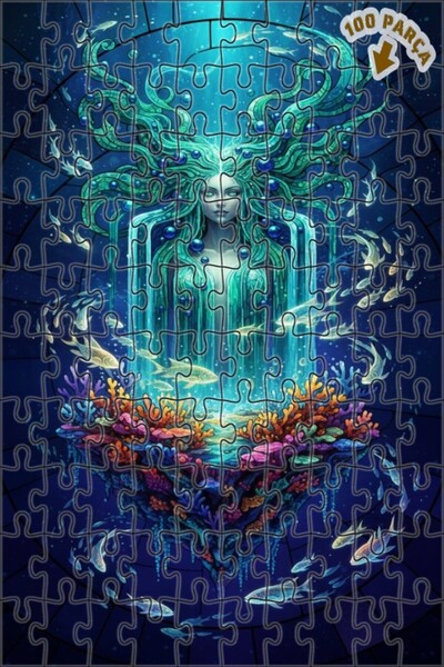 Teona Ahşap لغز خشبي بإطار مزدوج الطبقات بمظهر لوحة زيتية مستوحاة من أسطورة ح...