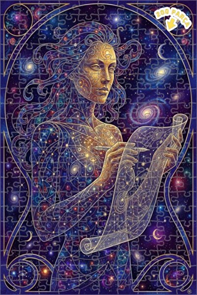 Teona Ahşap لغز خشبي مؤطر بمظهر الألوان المائية لامرأة الحكمة الكونية 200 قطع...