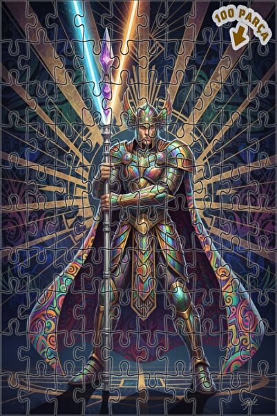 Teona Ahşap لغز خشبي ملون بإطار مزدوج الطبقات من فن المحارب المدرع 100 قطعة 2...