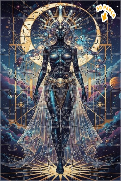 Teona Ahşap لغز خشبي بإطار مزدوج الطبقات بمظهر لوحة زيتية لإلهة الكون 50 قطعة...