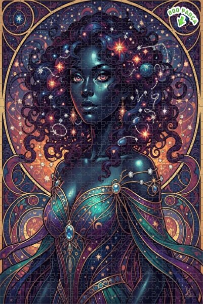 Teona Ahşap لغز خشبي بمظهر لوحة زيتية لملكة النجوم 800 قطعة 70×50