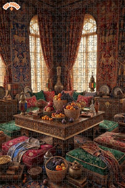 Teona Ahşap Osmanlı Çiçek Desenli Yağlı Boya Görünümlü Ahşap Puzzle 500 PARÇA...