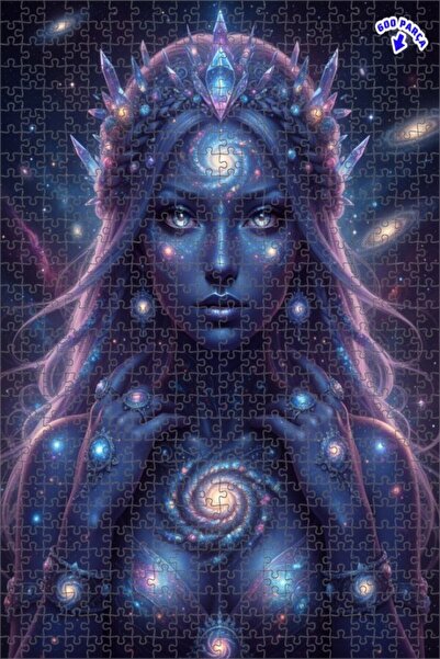 Teona Ahşap لغز خشبي بتصميم ملكة الكون مع منظر للجالاكسي، إطار خشبي مزدوج الط...