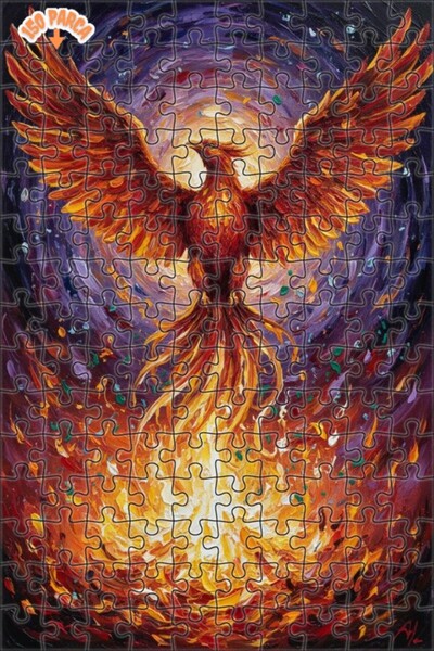 Teona Ahşap Flamingo Oil Painting Look Double Layer Framed Wooden Puzzle 150 ...