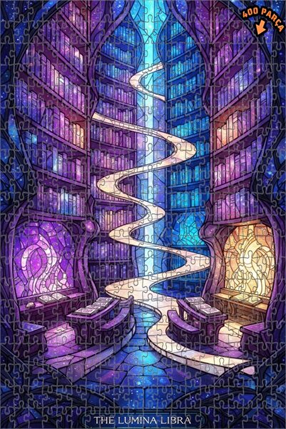 Teona Ahşap لغز خشبي مؤطر بطبقتين بتصميم فن الزجاج الملون للمكتبة الفلكية 400...