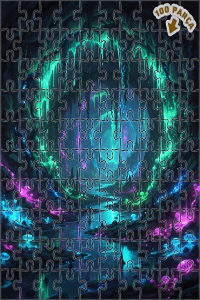 Teona Ahşap لغز خشبي من الكريستال على شكل كهف سحري 100 قطعة 25x25