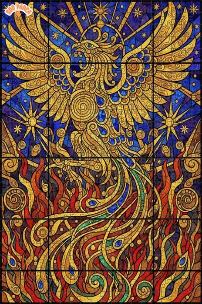 Teona Ahşap لغز خشبي مؤطر بطبقتين على شكل العنقاء الأسطورية 500 قطعة 50×30