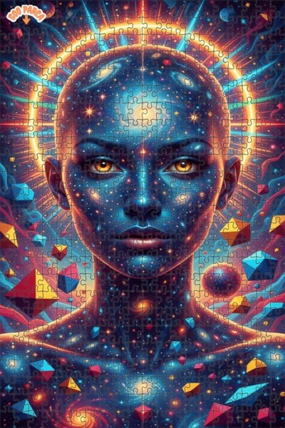 Teona Ahşap لغز خشبي بإطار مزدوج الطبقات بمظهر لوحة زيتية لعيون الكون 500 قطع...