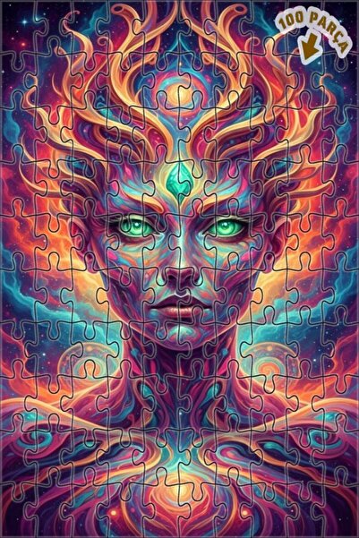 Teona Ahşap لغز خشبي بإطار مزدوج الطبقات بمظهر لوحة زيتية فلكية روائية 100 قط...