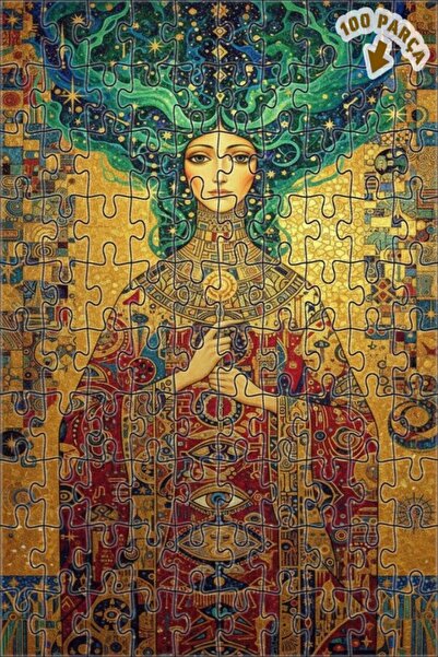 Teona Ahşap لغز خشبي بإطار مزدوج الطبقات بمظهر لوحة زيتية للنساء من كاديم كوز...