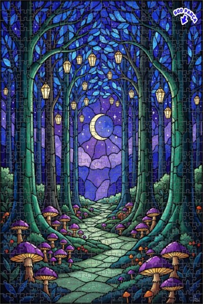 Teona Ahşap ألغاز خشبية مؤطرة بطبقتين بنمط فن الفسيفساء لفليرس الغابة السحرية...