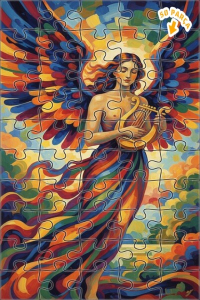 Teona Ahşap لغز خشبي بإطار مزدوج الطبقات بمظهر لوحة زيتية يصور نغمة إله السما...