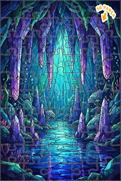 Teona Ahşap لغز خشبي بإطار مزدوج الطبقات بمظهر لوحة زيتية يصور أسرار الكهف ال...