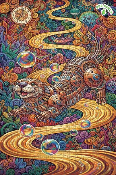 Teona Ahşap لغز خشبي بإطار مزدوج الطبقات من بخاري وات سامر، فن ستيمبانك، 800 ...