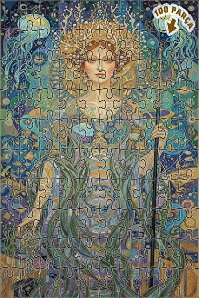 Teona Ahşap لغز خشبي فني من ديزاين مير كويتنج ذا جولد كراون 100 قطعة 25x25