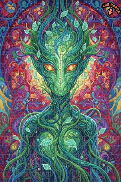 Teona Ahşap لغز خشبي بإطار مزدوج الطبقات بمظهر لوحة زيتية لروح الغابة للمرأة ...