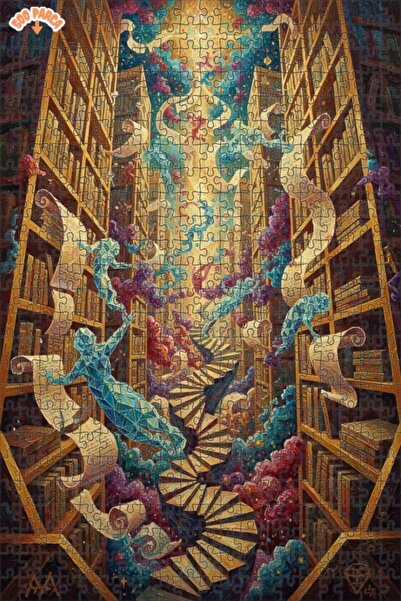 Teona Ahşap لغز خشبي بإطار مزدوج الطبقات بمظهر لوحة زيتية يصور نفق المعرفة ال...