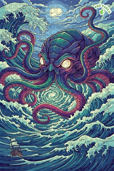 Teona Ahşap لغز خشبي مطبوع عليه فن كراكنسبور 800 قطعة 70x50