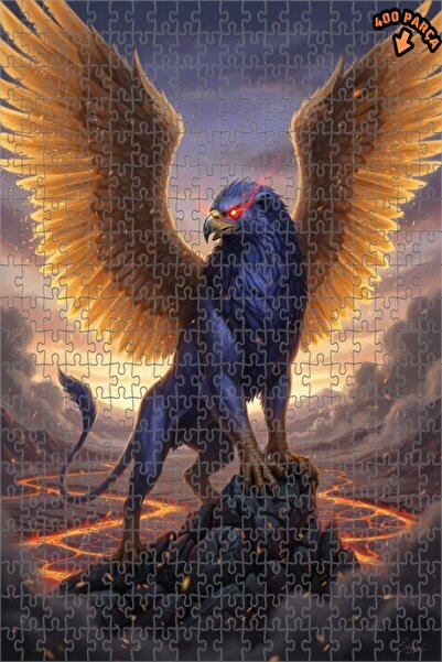 Teona Ahşap لغز خشبي مؤطر بطبقتين بمظهر لوحة زيتية لـ "ميستيك جريفين" 400 قطع...