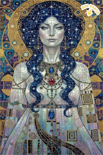 Teona Ahşap لغز خشبي بإطار مزدوج الطبقات بمظهر لوحة زيتية للمرأة الكونية 200 ...