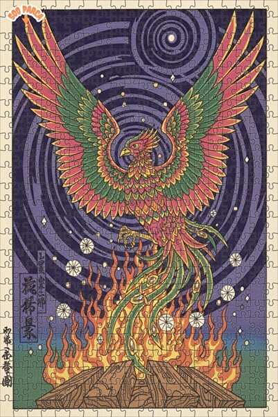 Teona Ahşap لغز خشبي مؤطر بطبقتين بمظهر لوحة زيتية لمجنح العنقاء الأسطوري 500...