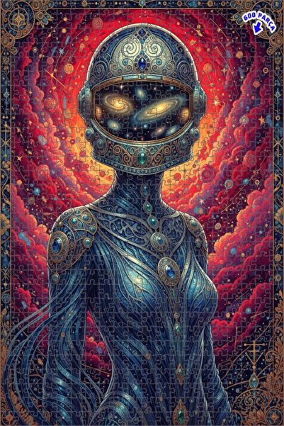 Teona Ahşap لغز خشبي بإطار مزدوج الطبقات بتصميم فضائي نسائي 600 قطعة 50×35