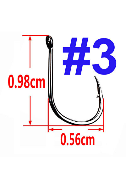 facifa خطافات صيد سمك الشبوط من نوع إيسيما، مقاس 3، 100 قطعة، خطافات دائرية م...