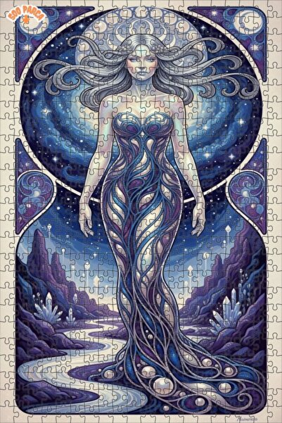 Teona Ahşap لوحة فنية بتصميم ملكة الكون بمظهر الألوان المائية، لغز خشبي بإطار...