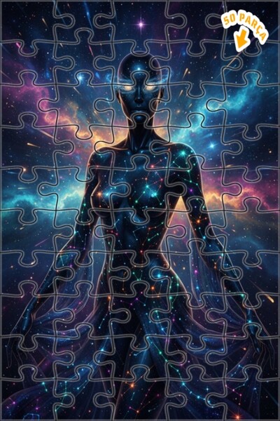 Teona Ahşap لغز خشبي بتصميم الآلهة الكونية بمظهر الألوان المائية، لغز خشبي بإ...