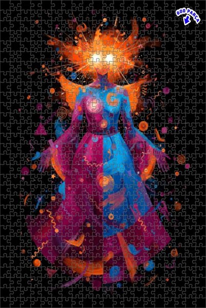 Teona Ahşap لغز خشبي بإطار مزدوج الطبقات بمظهر لوحة زيتية لامرأة ذات طاقة كون...