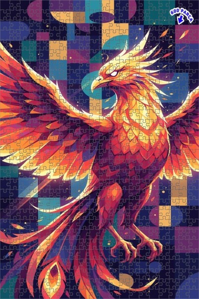 Teona Ahşap ألواح بازل خشبية ملتفة على شكل أجنحة اللهب، طائر العنقاء الأسطوري...