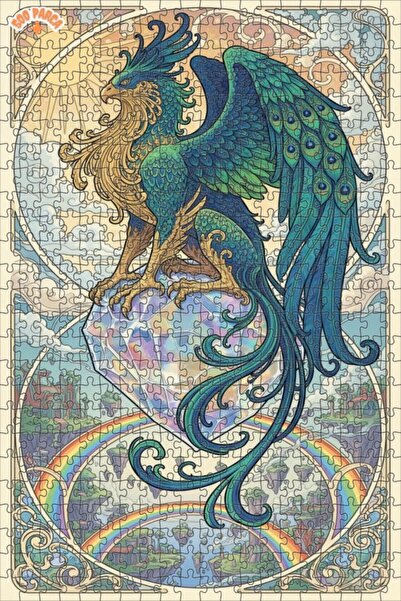 Teona Ahşap لغز خشبي رائع بإطار مزدوج الطبقات من بلاد الطيور الكريستالية 500 ...