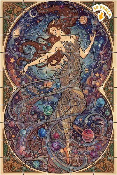 Teona Ahşap لغز خشبي من الفنون الراقية بتصميم ملكة النجوم، لغز خشبي بإطار مزد...