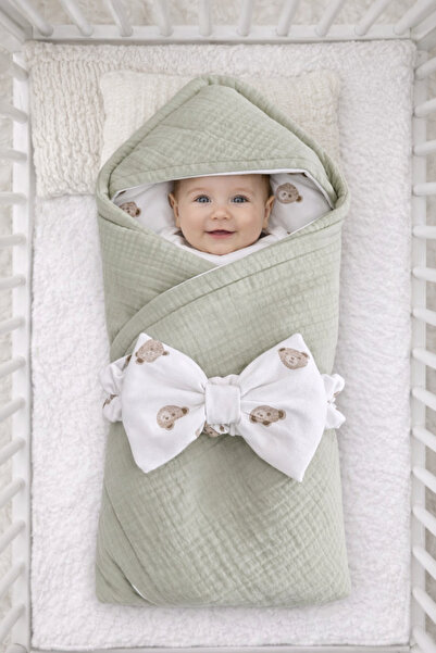 Rain Baby قماط أطفال بنمط دمية الدب