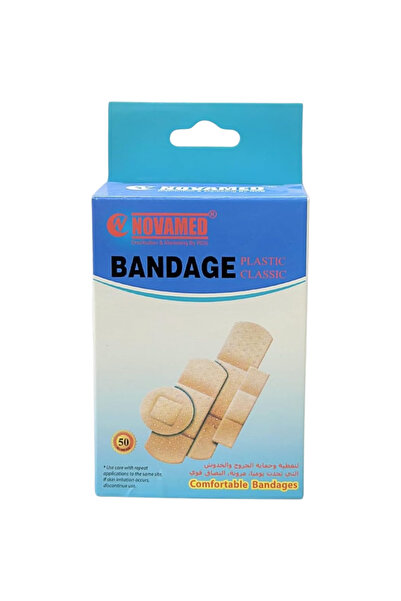NOVAMED Sterile Assorted Plastic Bandages, 50 Pieces