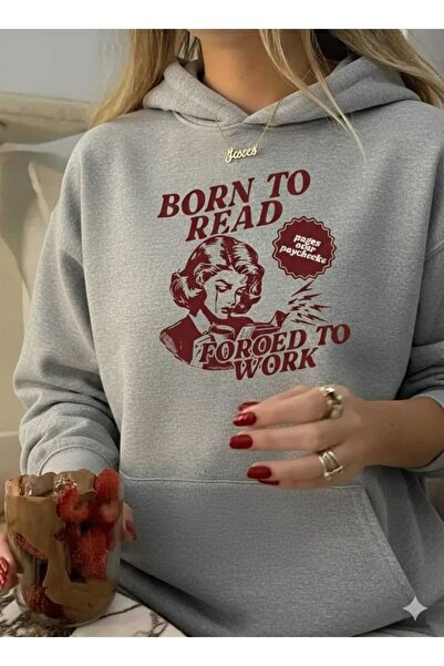 Framgan سترة Y2k Born to Reat مطبوع قصة فضفاضة