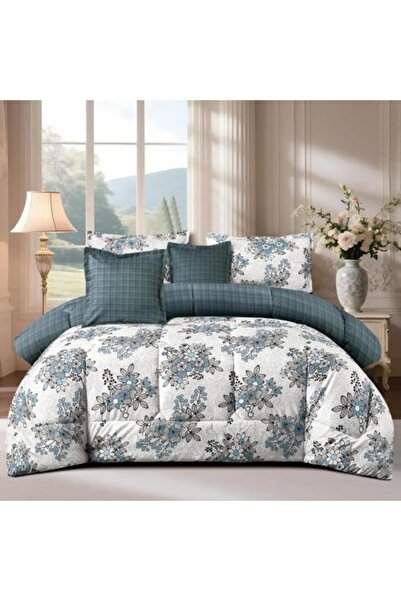 Ruby Luxury Winter Bedspread with Floral Design