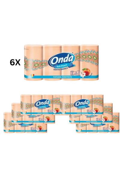 Onda Προωθητικό πακέτο 6 x 3-Ply χαρτί υγείας 8 τεμ./κουτί (48 ρολά) με βελού...