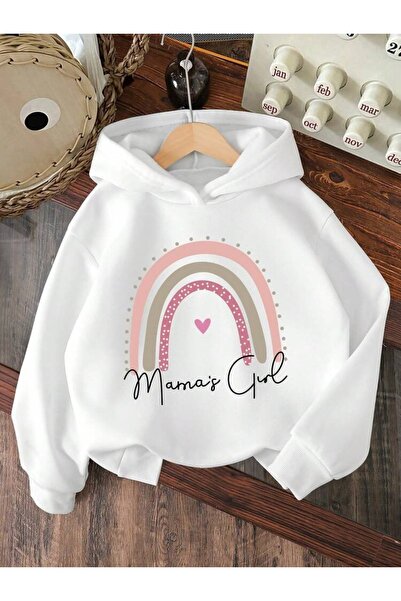 SVART WEAR Παιδικό φούτερ με στάμπα "Mama's Girl " με κουκούλα, 100% βαμβάκι