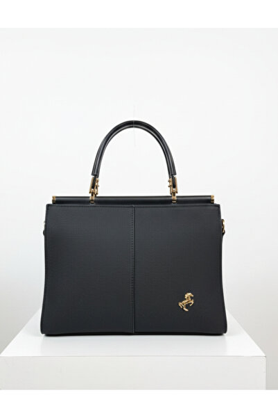 Çanta Trend Miami Polo Clup Special Design Textured Leather-Look Classic Wome...