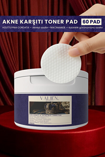 Válien. Akne Karşıtı Toner Pad Giderici Yatıştırıcı - 60 Adet