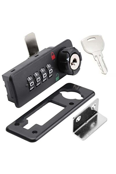 Powermaster Pm-26731 Mechanical Black Drawer Cabinet Lock with 4 Digit Combin...