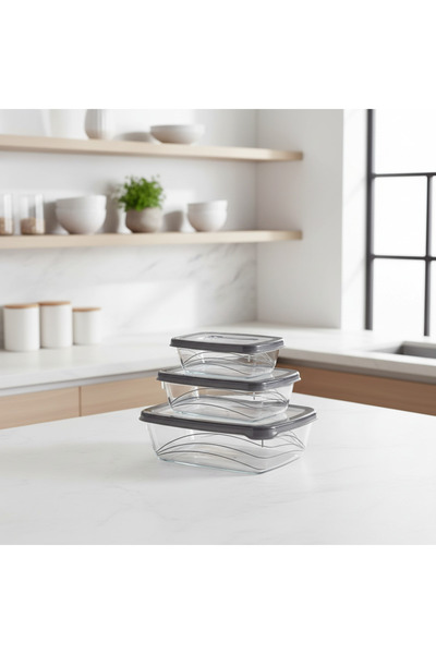 YAZICI Storage Container Set of 3 – 300, 600 and 1200 Ml, Leakproof