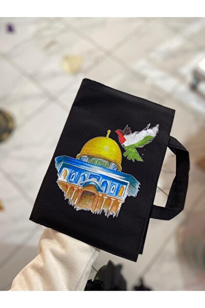 DUTTDİKİM Black– 17X24 cm Book Bag |   Water Repellent Fabric |   Al-Masjid A...