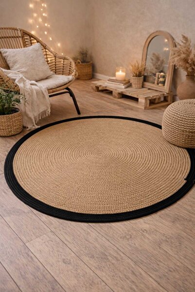 SOFT HOME Covor rotund din iută