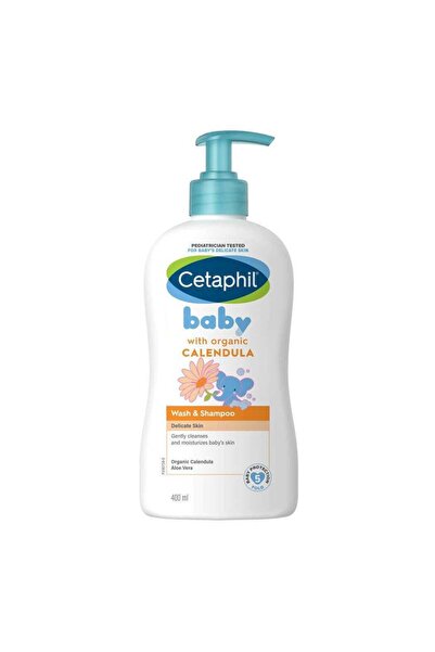 Cetaphil Hypoallergenic Baby Wash & Shampoo with Organic Calendula for Face &...