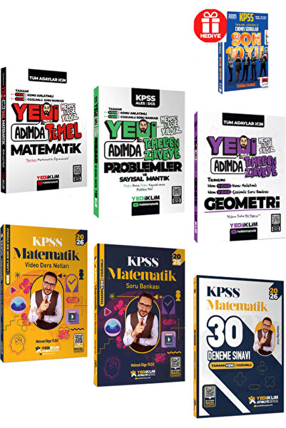 Yediiklim Yayınları 2026 KPSS Yedi Adımda, Atölye Matematik Mehmet Bilge Yıld...